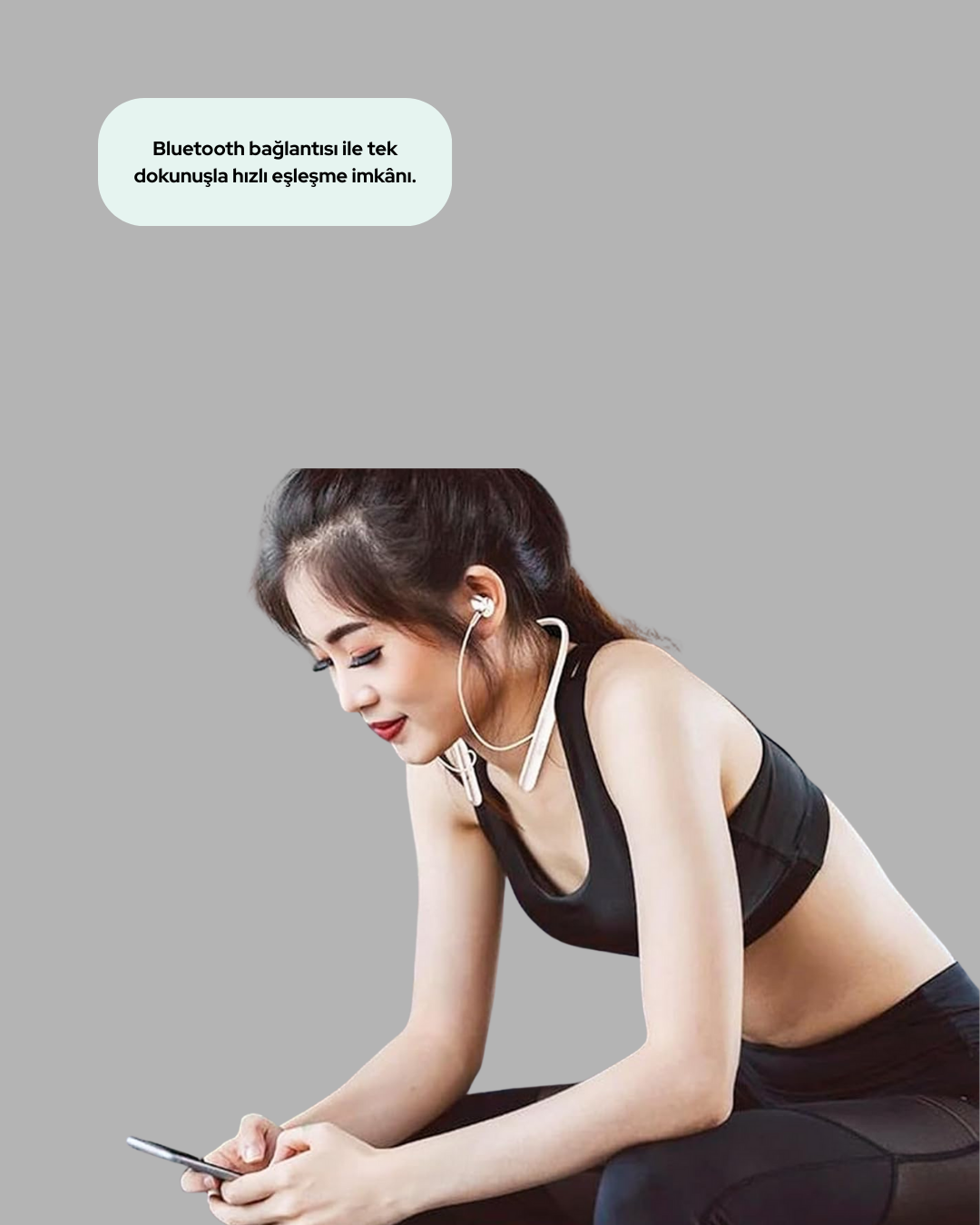 Uzun Süre Dayanıklı Manyetik Başlıklı Bluetooth Kulaklık - Görsel 2