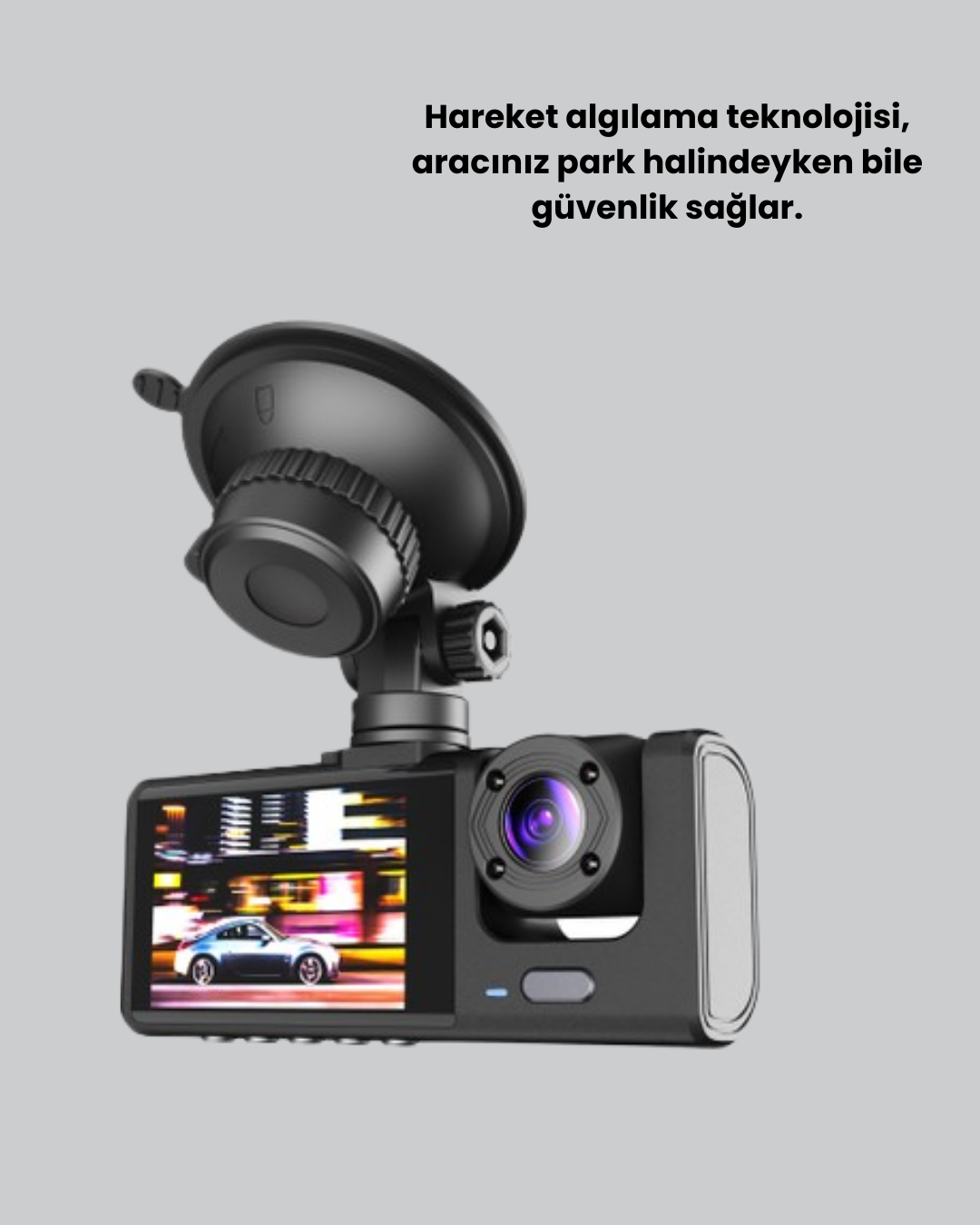 Üç Kameralı Araç Kamerası | Full HD 1080P Ön + HD İç/Arka - Görsel 3