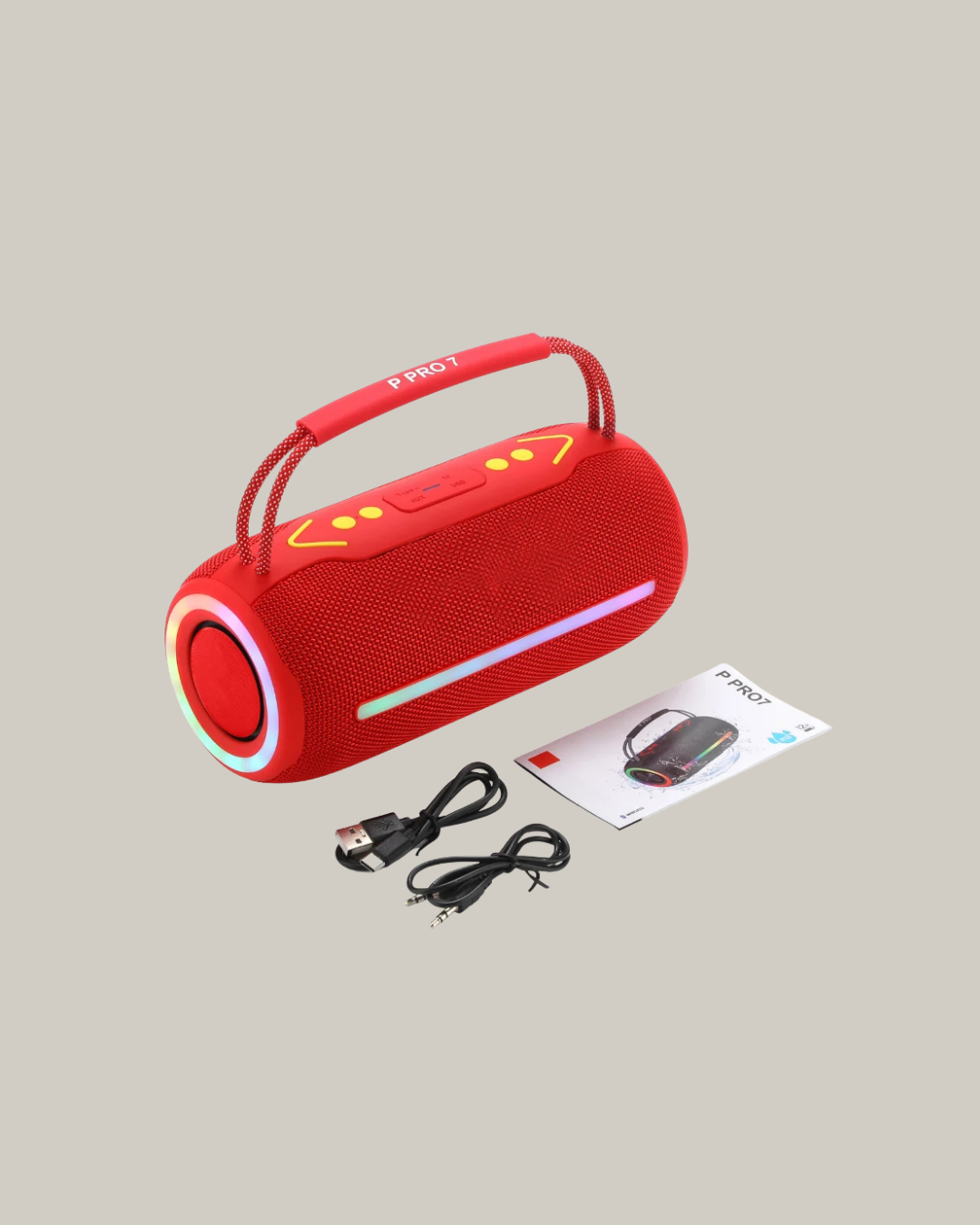 20W Kablosuz Bluetooth Hoparlör RGB Işık Efektli USB/SD/AUX Destekli - Görsel 5