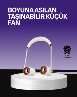 Boyun Askılı Katlanabilir Fan 1000 mAh USB Şarjlı Taşınabilir