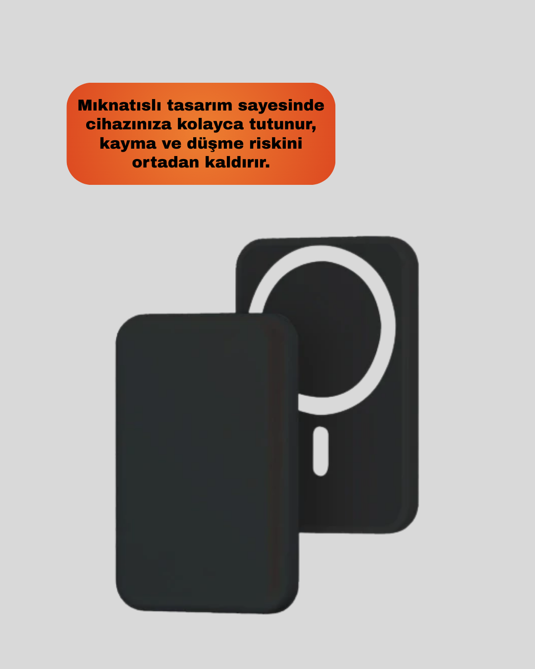 Şık Tasarımlı MagSafe Araç Telefon Tutucu Type-C Girişli - Görsel 3