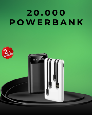 Kamp ve Seyahat İçin 20.000mAh LED Işıklı Hızlı Şarj Powerbank