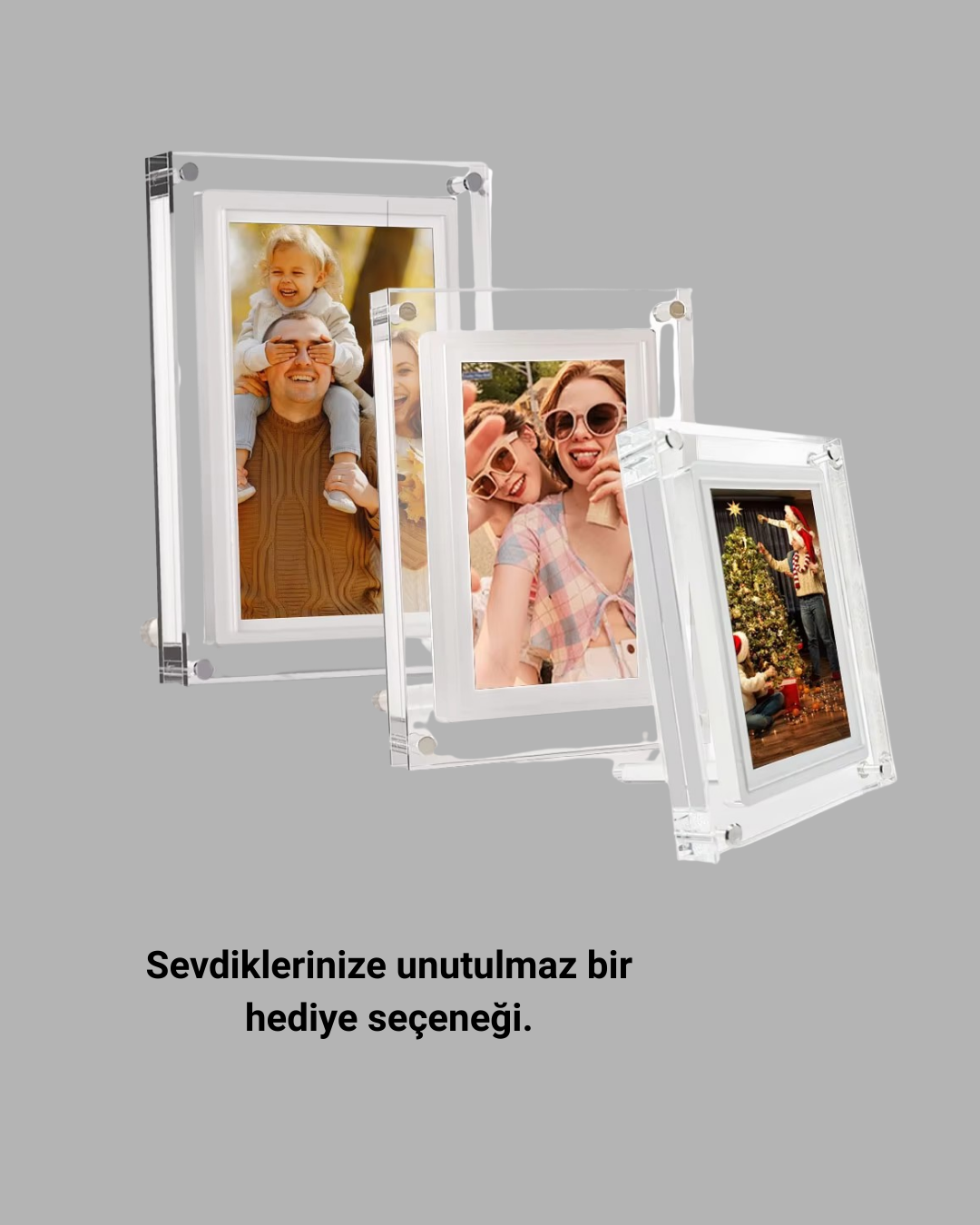 Şık ve Dekoratif 7 İnç Dijital Fotoğraf Çerçevesi – Anılarınızı Sergileyin - Görsel 5