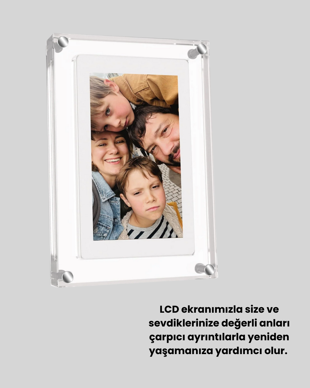 Kompakt Tasarımlı 7 İnç Dijital Fotoğraf Çerçevesi – Modern ve Şık Görünüm - Görsel 4
