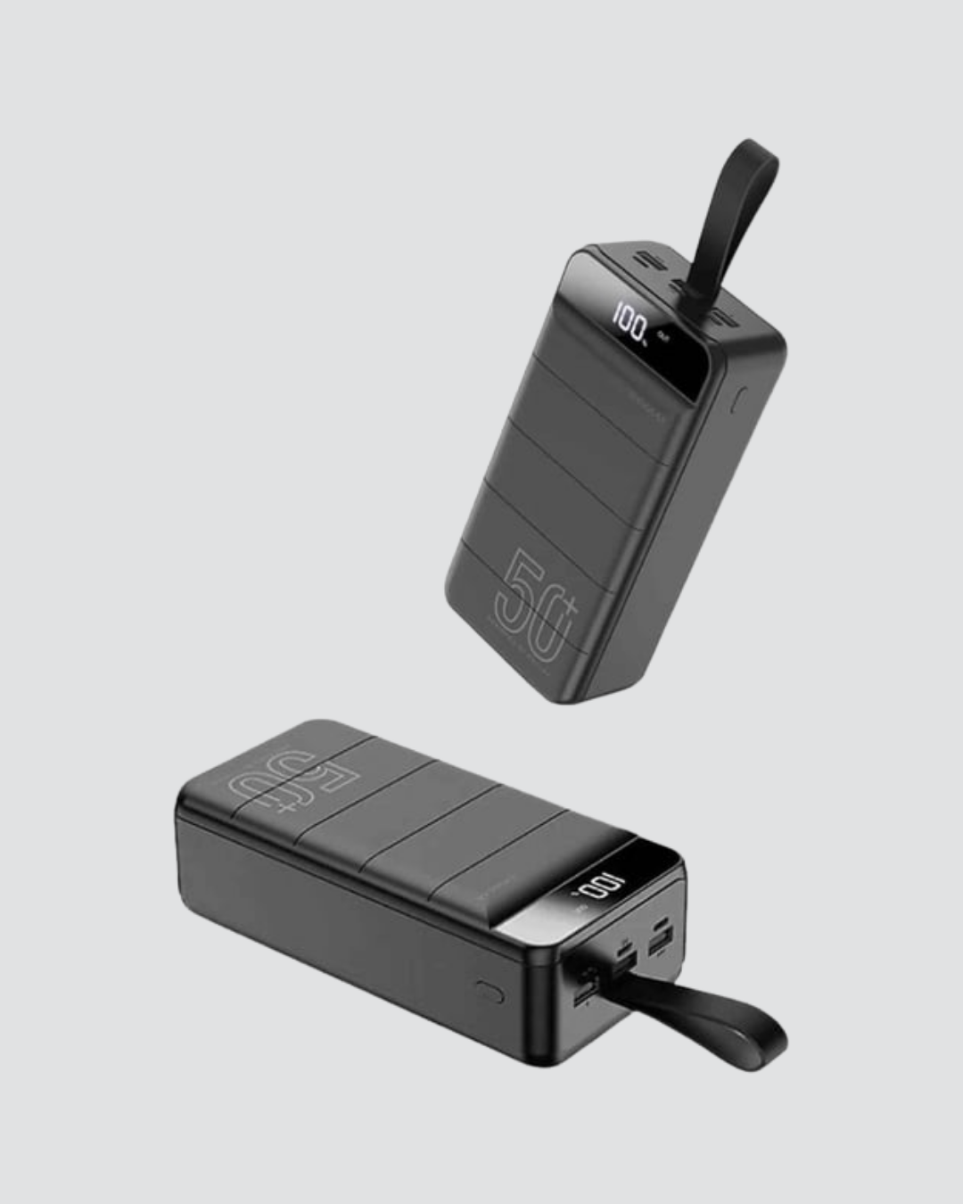 50.000 mAh Ultra Güçlü Powerbank 4 USB Çıkışlı LED Dijital Göstergeli Hızlı Şarj Destekli Taşınabilir Şarj Cihazı - Görsel 3