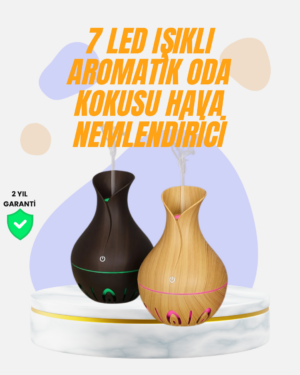 Led Işıklı Ultrasonik Oda Nemlendirici ve Uçucu Yağ Difüzörü