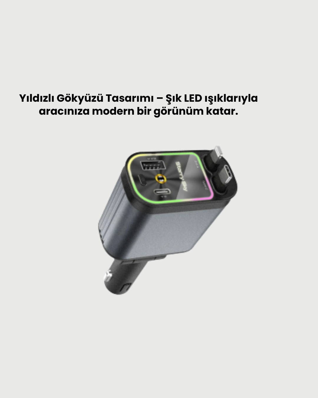 Kia Seat Mazda Mitsubishi Araçlar için Çok Fonksiyonlu Araç Şarj Adaptörü - Görsel 4