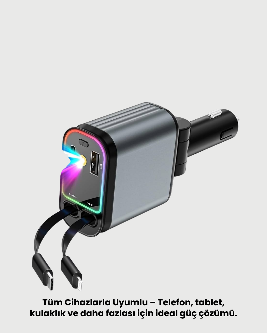 BMW Mercedes Audi Volkswagen Araçlar için 4’ü 1 Arada Hızlı Şarj Cihazı - Görsel 5
