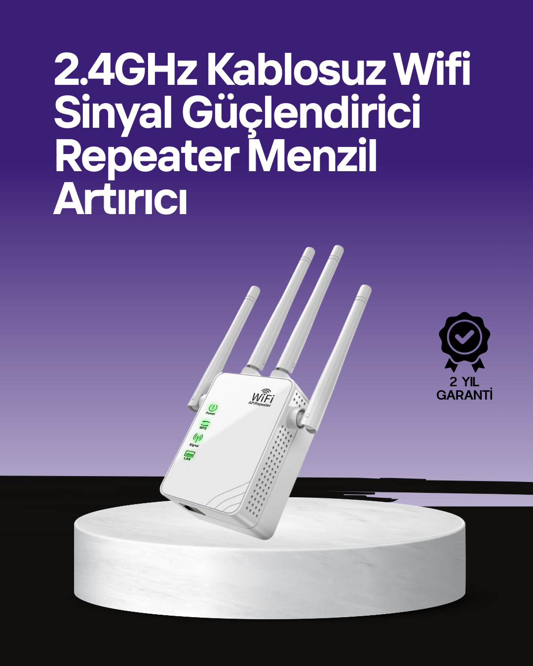 WPS Destekli 2.4GHz + 5GHz WiFi Sinyal Güçlendirici