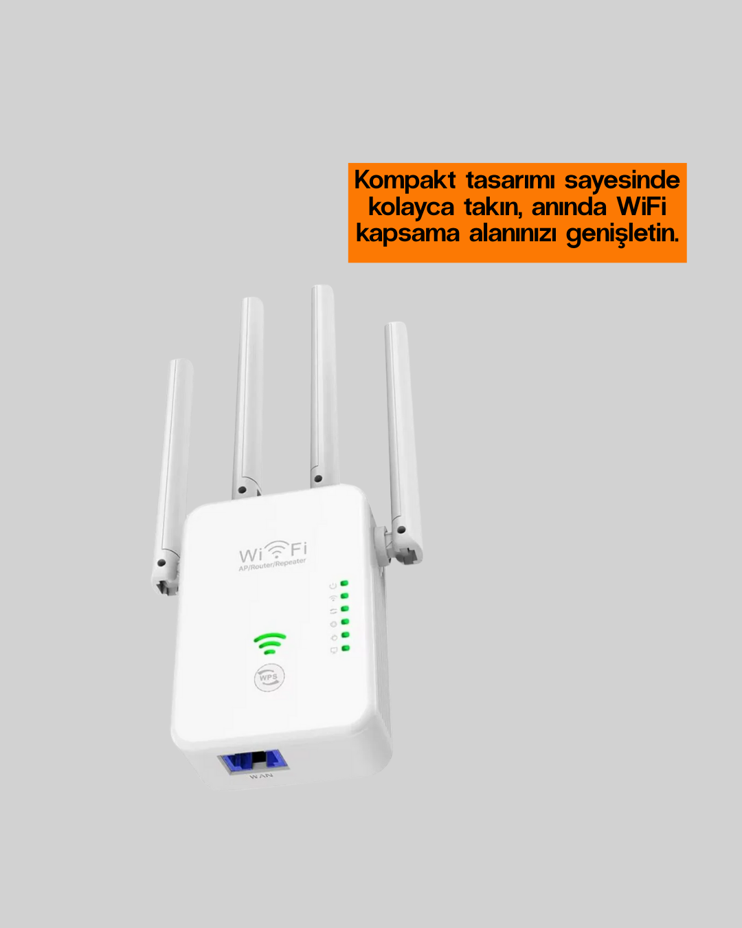 WPS Destekli 2.4GHz + 5GHz WiFi Sinyal Güçlendirici - Görsel 3