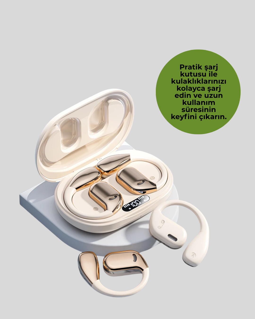 Bluetooth 5.4 Çeviri Kulaklığı LED Ekranlı - Görsel 4