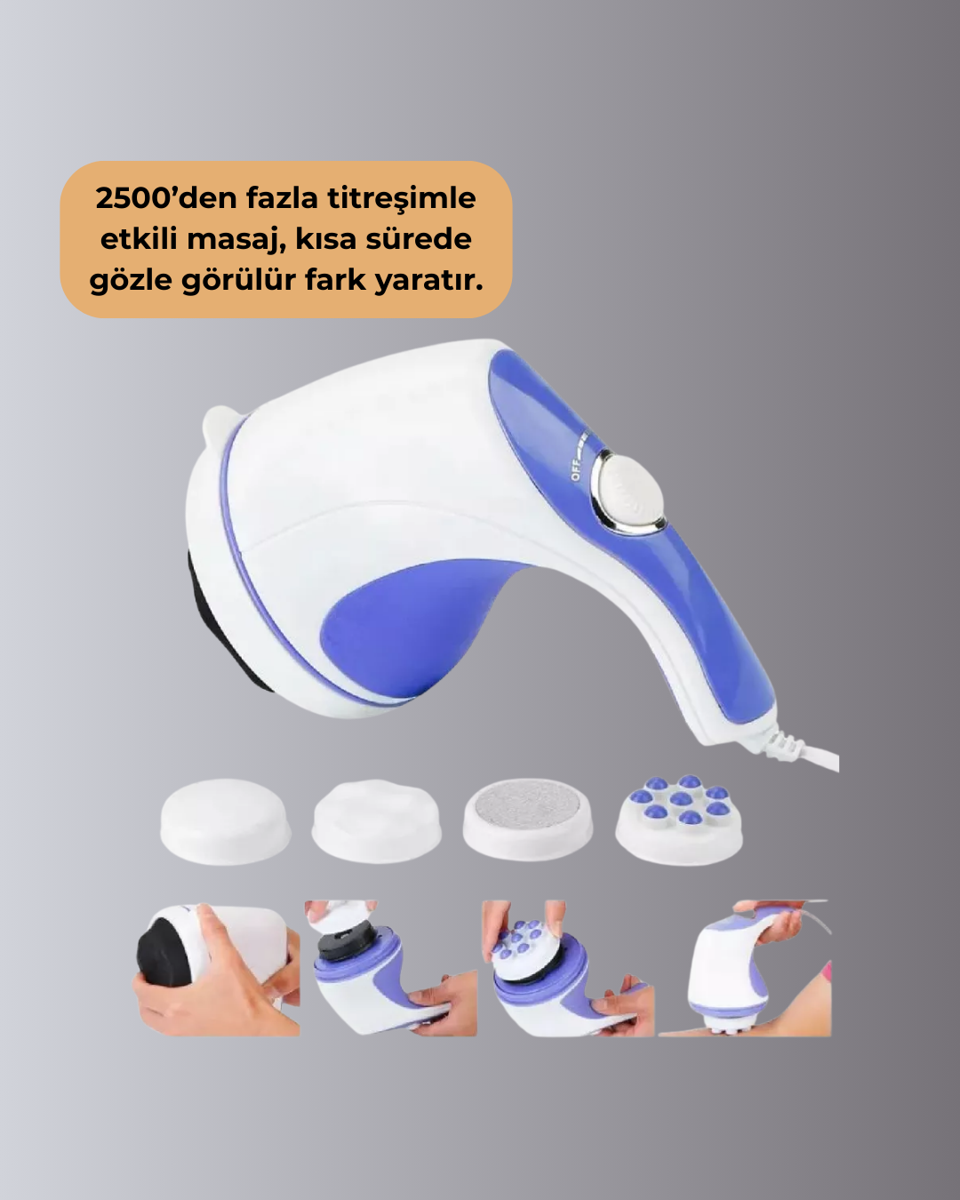 Ev Tipi Profesyonel Masaj Aleti – Tüm Vücut İçin Uygun - Görsel 4