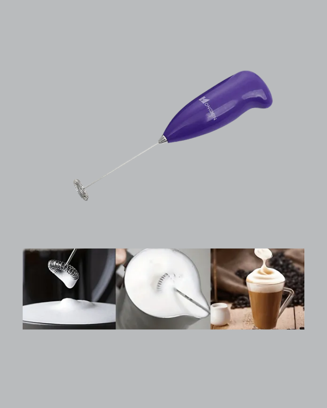 Mini Pilli Portatif Karıştırıcı – Cappuccino Latte Frappe ve Kahve Köpürtücü - Görsel 4