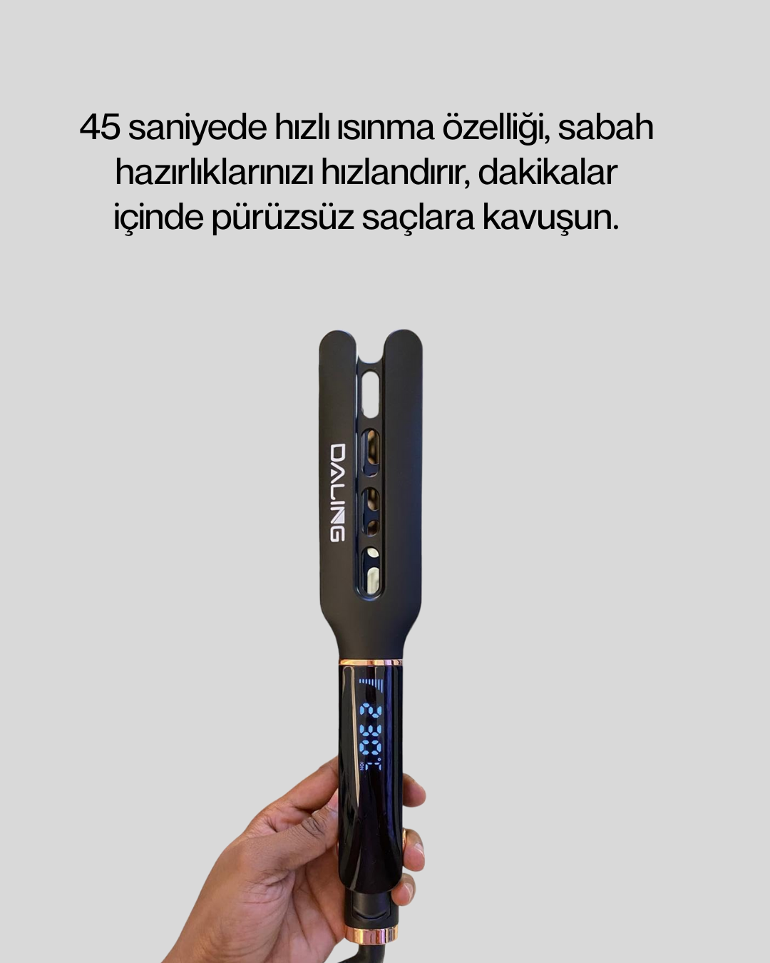 Saç Düzleştirici 30 Saniyede Isınma Hafif ve Portatif Tasarım - Görsel 2