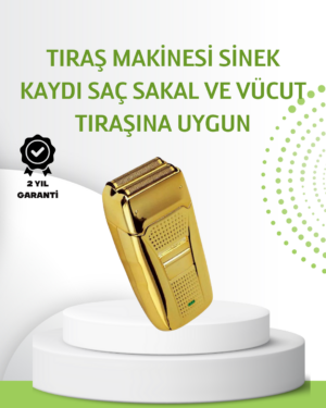 Çift Başlık ve Favori Şekillendirme Özellikli Altın Renk Tıraş Makinesi