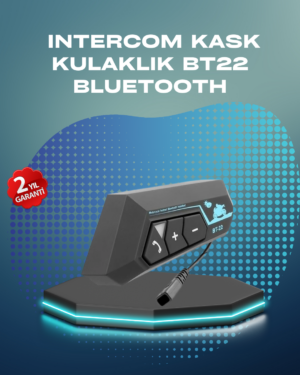 BT22 Kask Bluetooth Kulaklık Su Geçirmez Motosiklet İletişim Sistemi