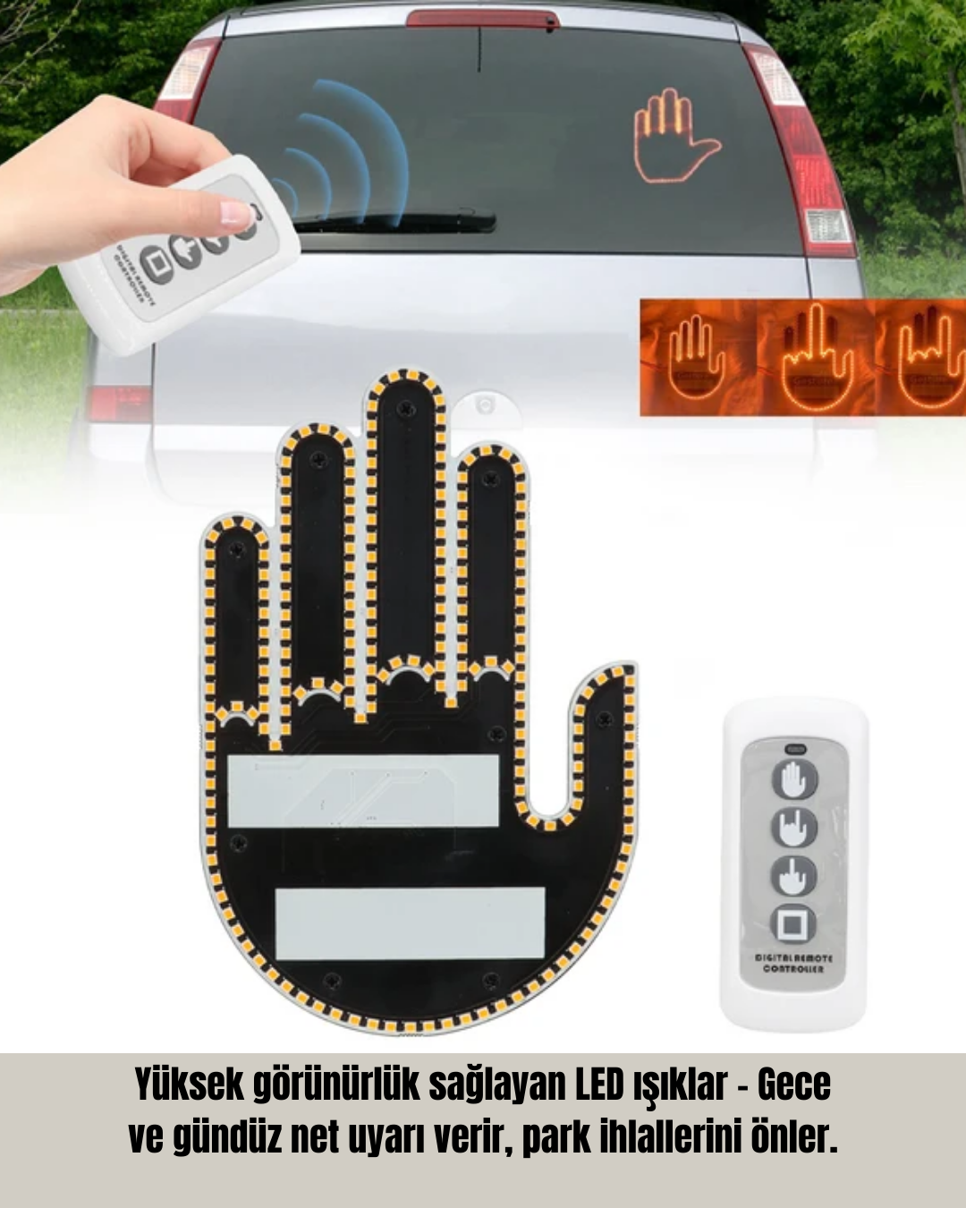 2025 Orijinal LED El Park Uyarı Sistemi Uzaktan Kumandalı - Görsel 4