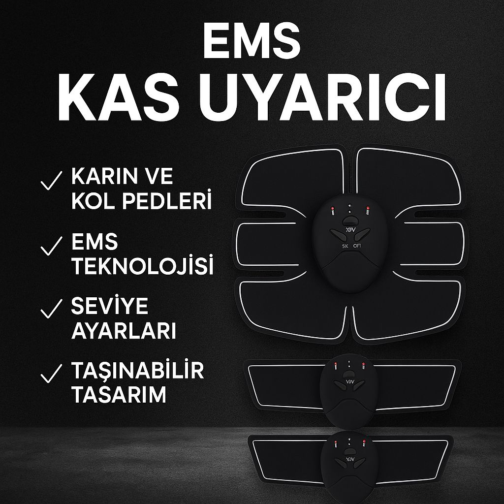 Titreşimli EMS Spor ve Fitness Cihazı Karın Kası Kol Bacak 2025 Model - Görsel 2
