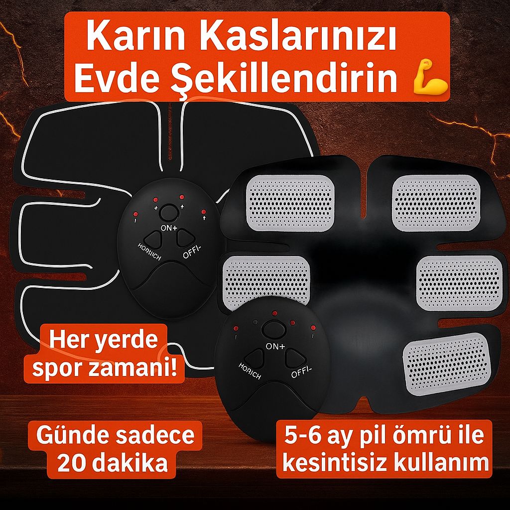 Titreşimli EMS Spor ve Fitness Cihazı Karın Kası Kol Bacak 2025 Model - Görsel 5