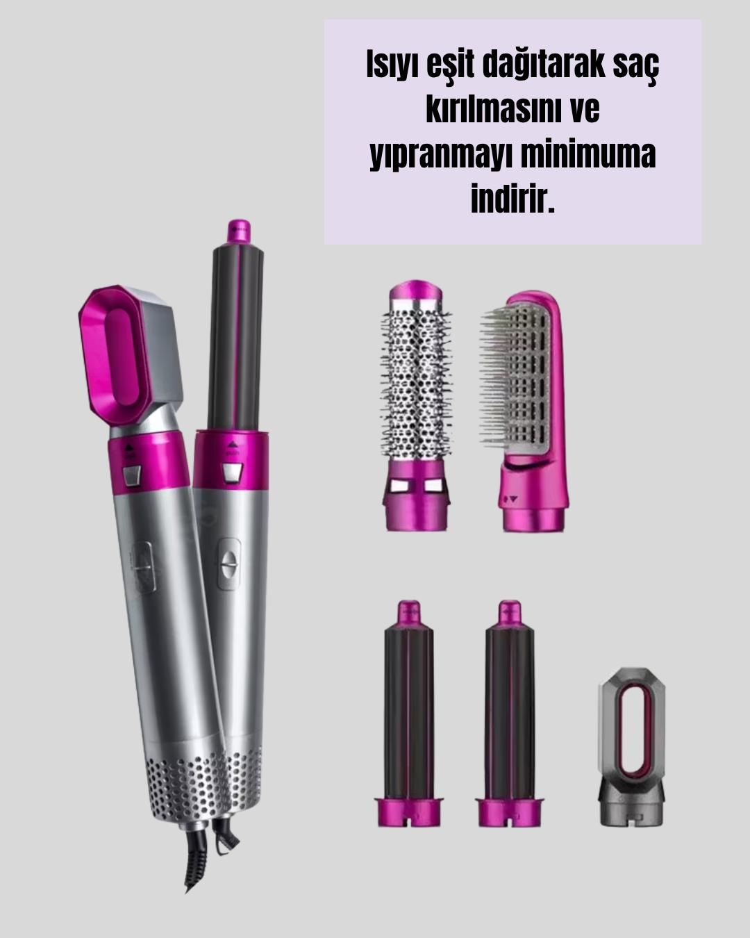 Hızlı Kurutma ve Bukle Yapma Özellikli Saç Şekillendirme Cihazı - Görsel 4