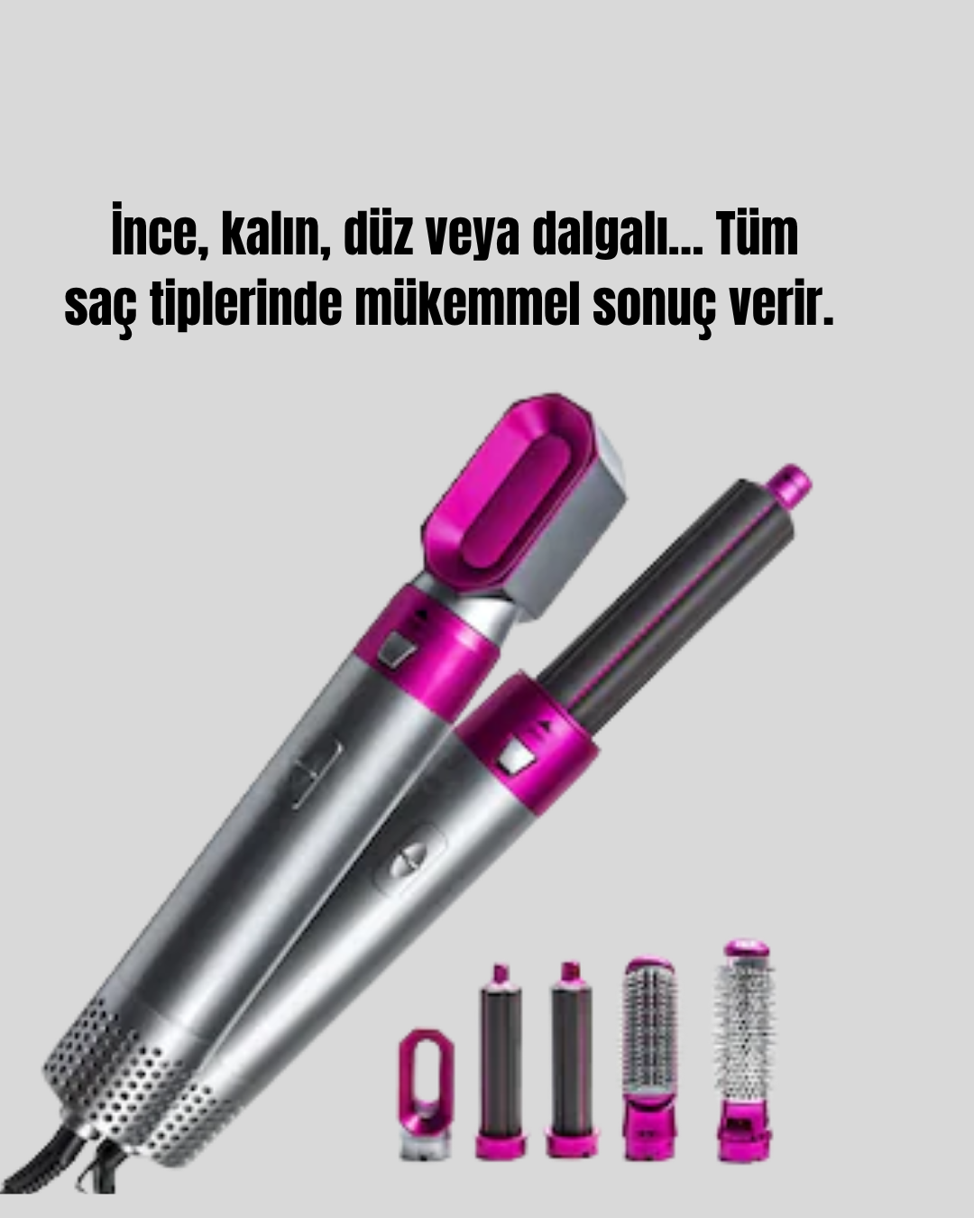 Hızlı Kurutma ve Bukle Yapma Özellikli Saç Şekillendirme Cihazı - Görsel 5