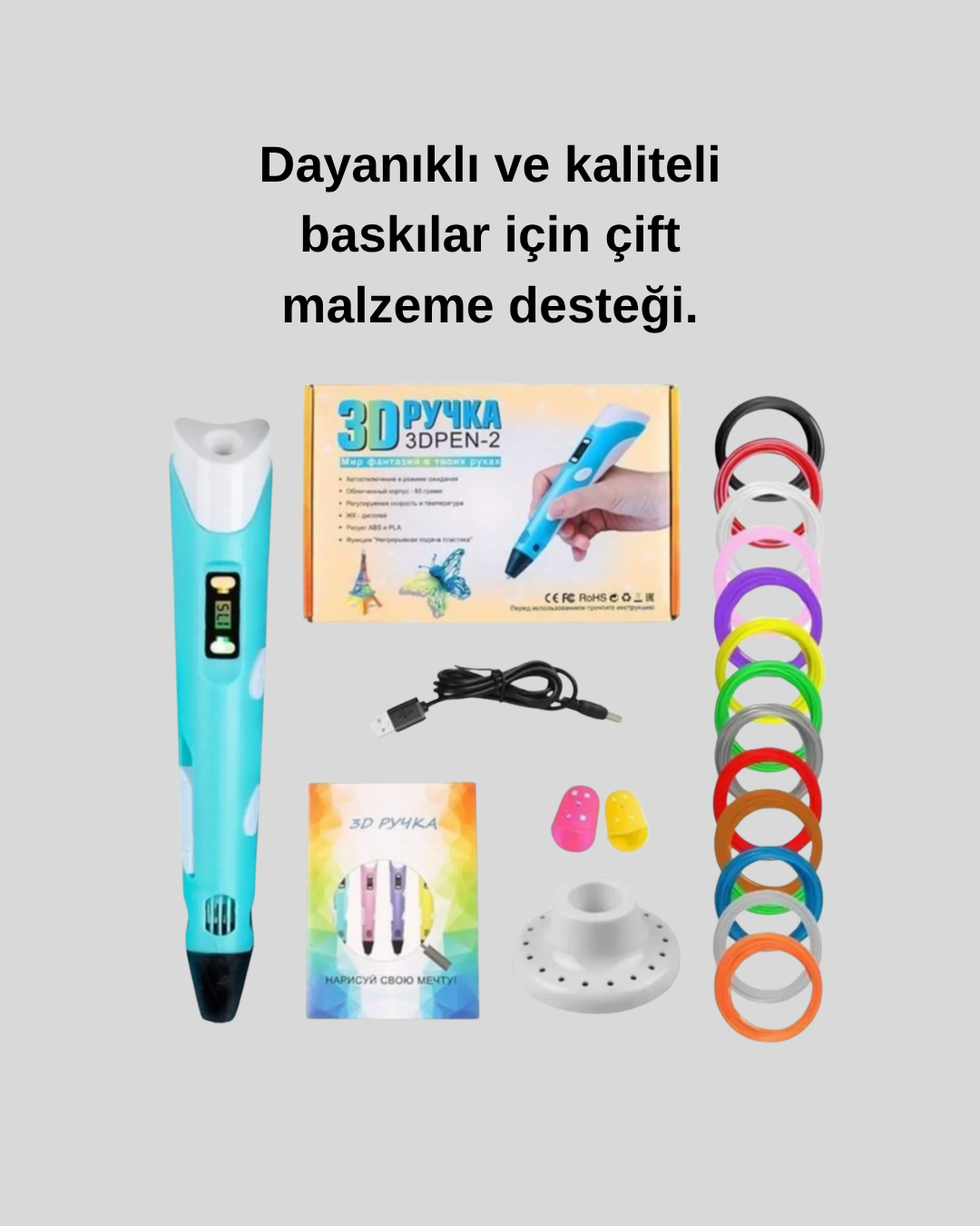 Çocuklar İçin Güvenli 3D Yazıcı Kalem - Görsel 4