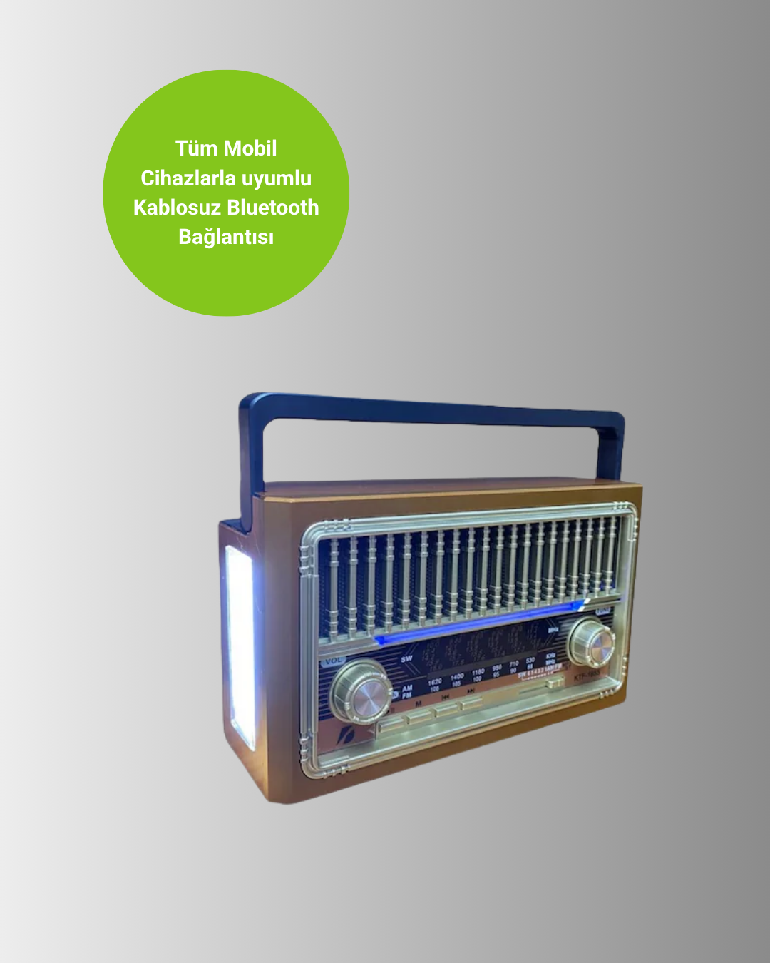 Kablosuz Bluetooth Hoparlör ve FM Radyo - Görsel 2