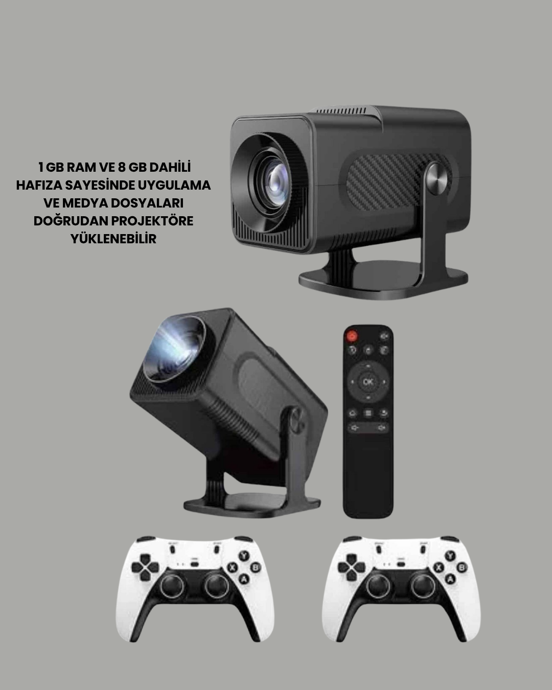 HCS350pro Android 11 İşletim Sistemli Mini Projektör - Görsel 3