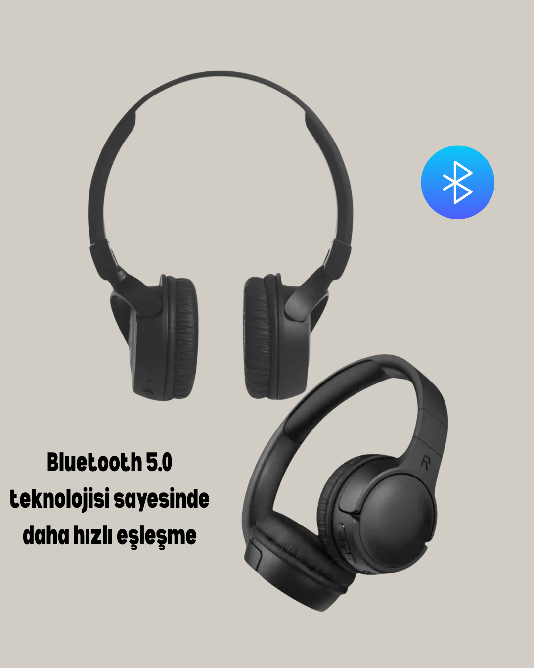 18 Saat Pil Ömürlü Bluetooth Kulaklık - Görsel 2