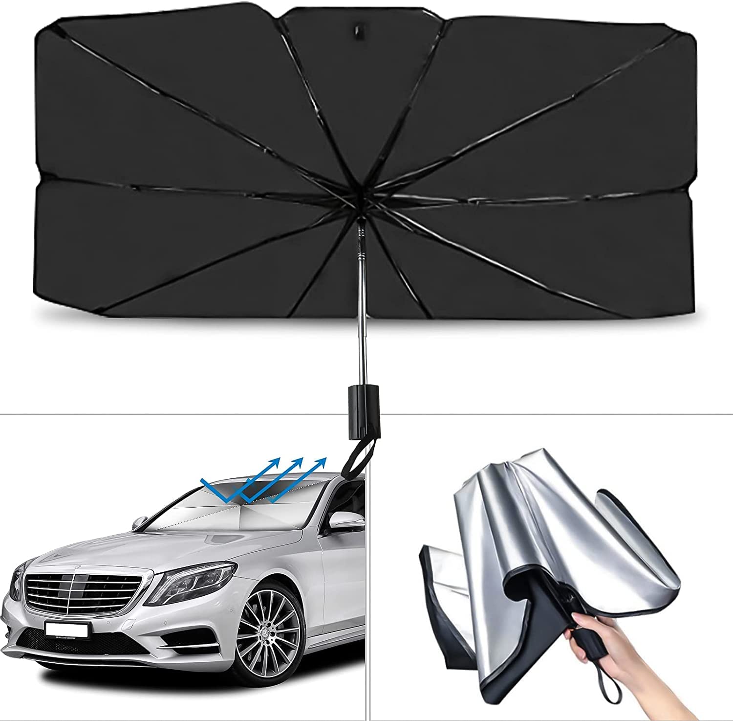 Citroen C-Elysee Fiat Albea Renault Thalia Hyundai Accent Era Ford Fusion Uyumlu Oto Şemsiye - Görsel 2