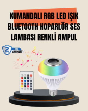 12W LED Ampul – Renkli Işık ve Dahili Hoparlör Özellikli