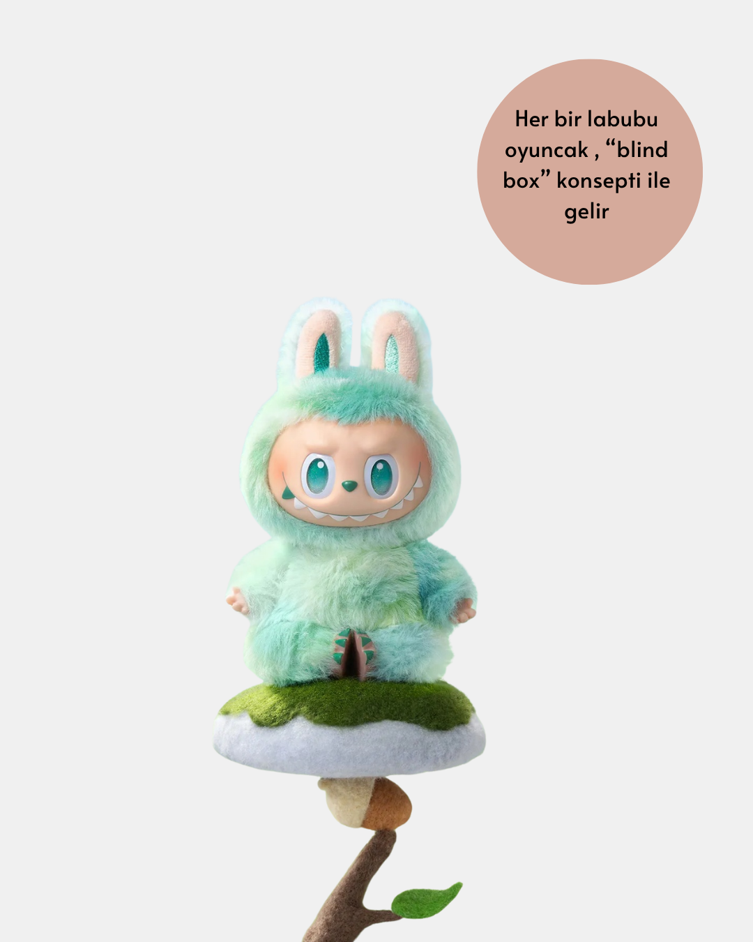 Yumuşak Kumaşlı 20 cm Labubu Peluş – 3 Yaş Üzeri Uygun - Görsel 3