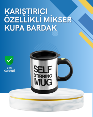 Çift Katmanlı Termos Özellikli Karıştırma Motorlu Kupa