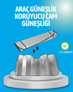 Gelişmiş Yansıtıcılı Katlanabilir Araç Güneşliği – Alüminyum & Süngerli İzolasyon Teknolojisi
