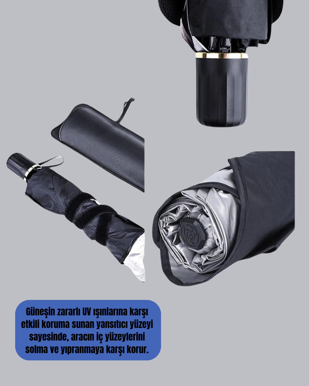 Katlanabilir Oto Güneşlik – Pratik Dayanıklı UV Koruyucu Tasarım - Görsel 4