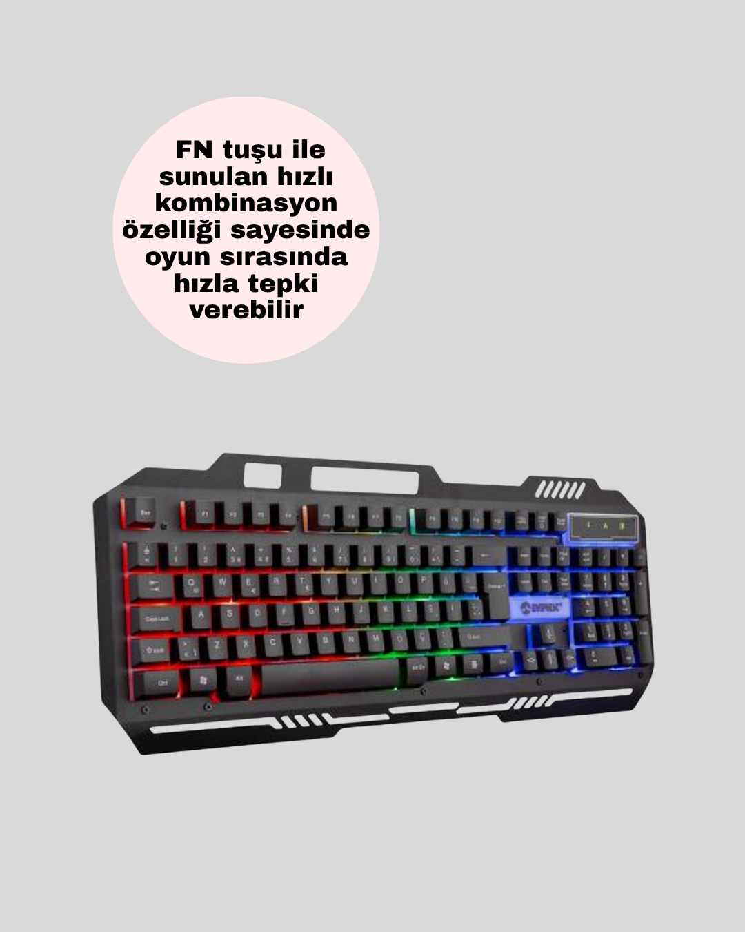 Mekanik LED Gaming Klavye Mouse Seti – Yüksek Tepki ve Ergonomi - Görsel 5