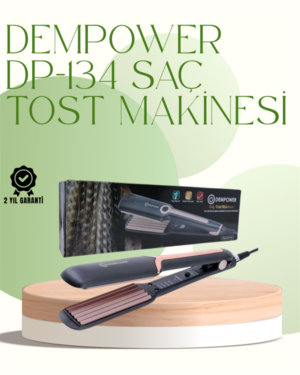 DP-134 Saç Tost Makinesi 220°C Isı Ayarlı 360° Dönebilen Kablo