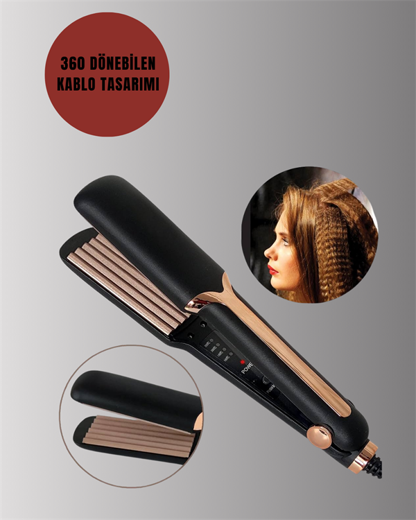 DP-134 Saç Tost Makinesi 220°C Isı Ayarlı 360° Dönebilen Kablo - Görsel 5