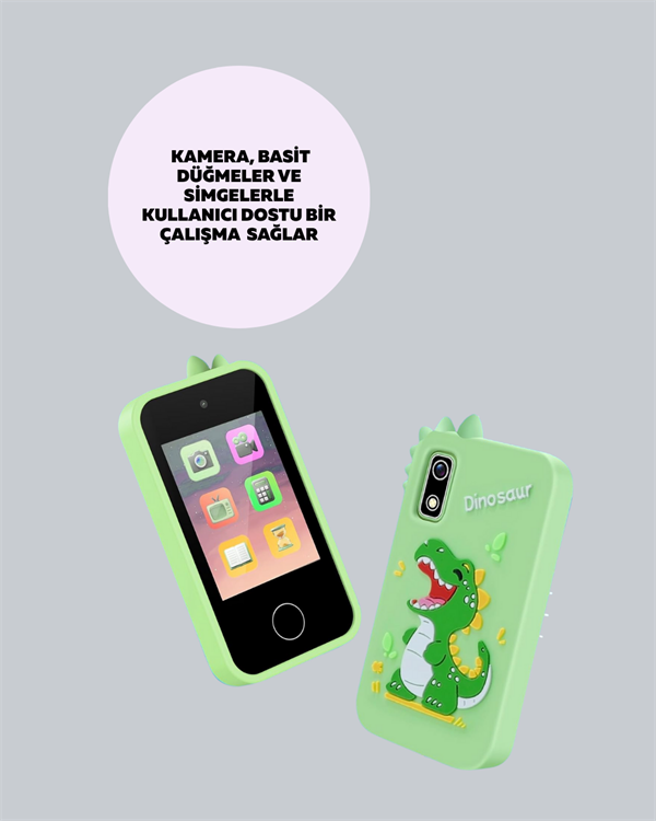 ABS + Silikon Gövdeli Dayanıklı Çocuk Kamerası – Güvenli Malzeme Şok Emici Tasarım - Görsel 3