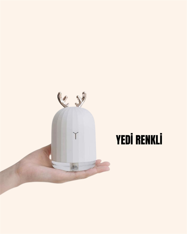 USB Şarjlı Mini USB Nemlendirici LED Işıklı Masaüstü Cihaz - Görsel 2