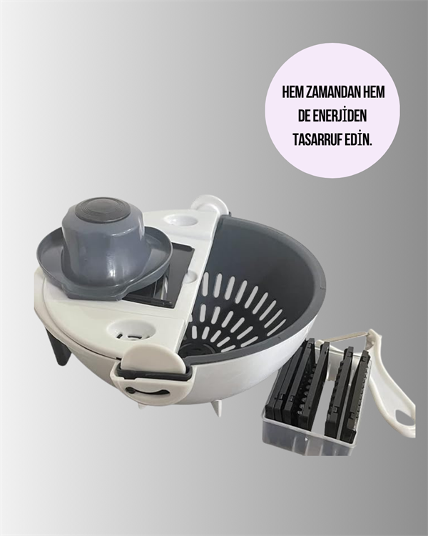 Süzgeçli Hazneye Sahip Çok Amaçlı Rende ve Dilimleyici - Görsel 4