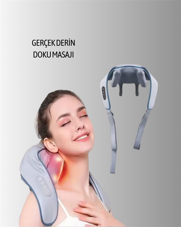 VNB-01 Titreşimli Boyun Masaj Aleti Gri Renk - Görsel 4