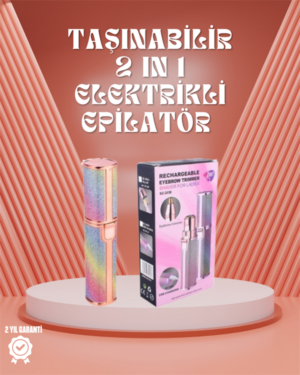 Paslanmaz Çelik Bıçaklı USB Epilatör – Kaş Üst Dudak ve Çene Tüy Temizleyici