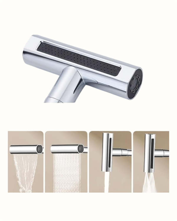 4 Modlu Musluk Başlığı | Şelale Yağmur Sprey Köpük Akışı | Yüksek Basınç Performansı | Modern Tasarım - Görsel 5