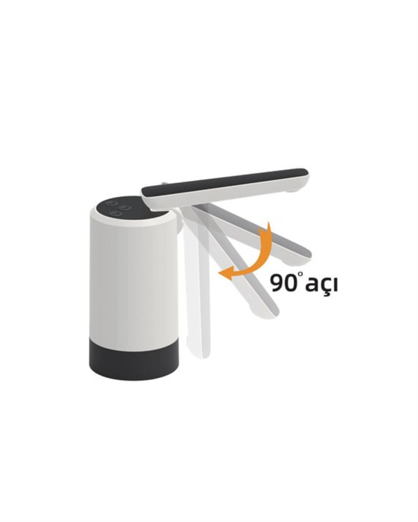 Otomatik Damacana Su Pompası | 40-80 Saniye Zaman Ayarlı | %90 Açılabilir Hijyenik Tasarım | Şarjlı ve Portatif - Görsel 2