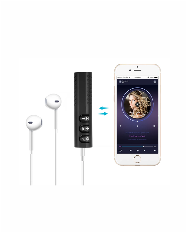 Bluetooth AUX Adaptör | 3.5mm Ses Girişi İçin Kablosuz Dönüştürücü 10m Menzil - Görsel 3