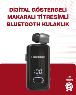 Fineblue F580 Bluetooth Kulaklık – Klipsli Dijital Göstergeli Su Geçirmez 12 Saat Pil Ömürlü