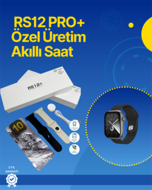 . RS12 PRO+ 2025 Serisi Full Ekranlı Akıllı Saat – 2GB Hafıza Titanyum Kasa Suya Dayanıklı Uzun Şarj Süresi Garantili Model