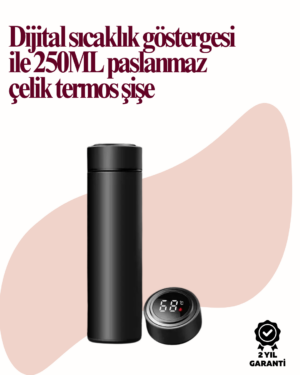 Uzun Süre Isı Koruma Sağlayan Dijital Göstergeli Termos