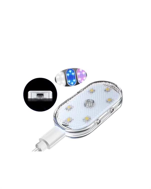 Kolay Montajlı Çok Renkli USB Şarjlı Kablosuz Araç İçi Işık Seti - Görsel 2